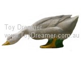 Goose, head down