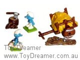 Pixi Smurfs: Smurf with Axe & Hay Cart