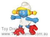 Roller Skater Smurfette - Red Boots (tiny dot on nose)