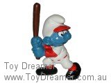 Baseball Batter Smurf - Dark Brown Bat