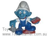 Bricklayer Smurf - Blue Overalls - Brown Bricks