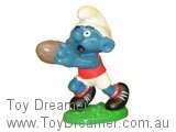 Australian Rules Football Smurf - Red Shirt (tiny ear rub)