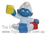 Baby Smurf with Blocks - Y/B/R (yellowy white figure)