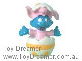 Baby Smurf in White Easter Egg